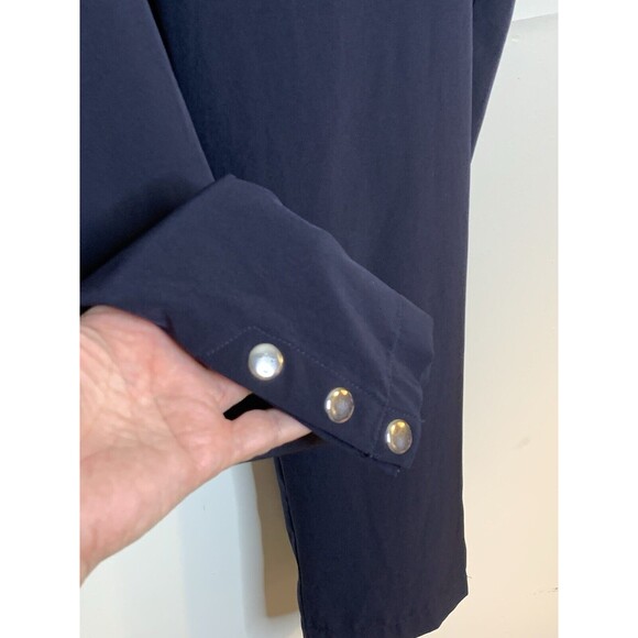 Chicos Dark Navy Blue Pants Snaps Stretch Sz 2.5 / 14 / L - Picture 5 of 7